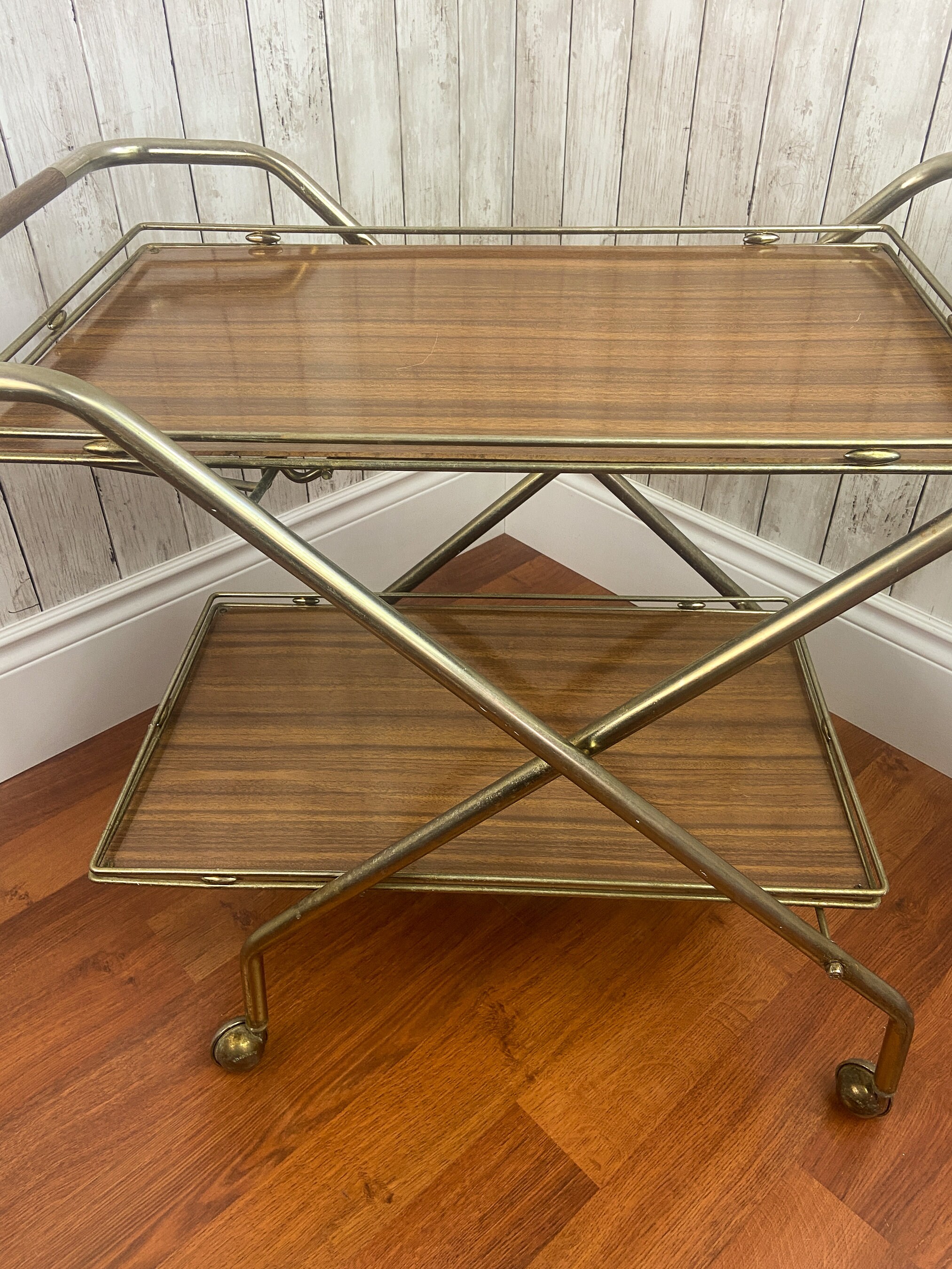 Mid Century Bar Cart Folding Bar Cart Vintage Bar Cart Mad Men Bar Cart