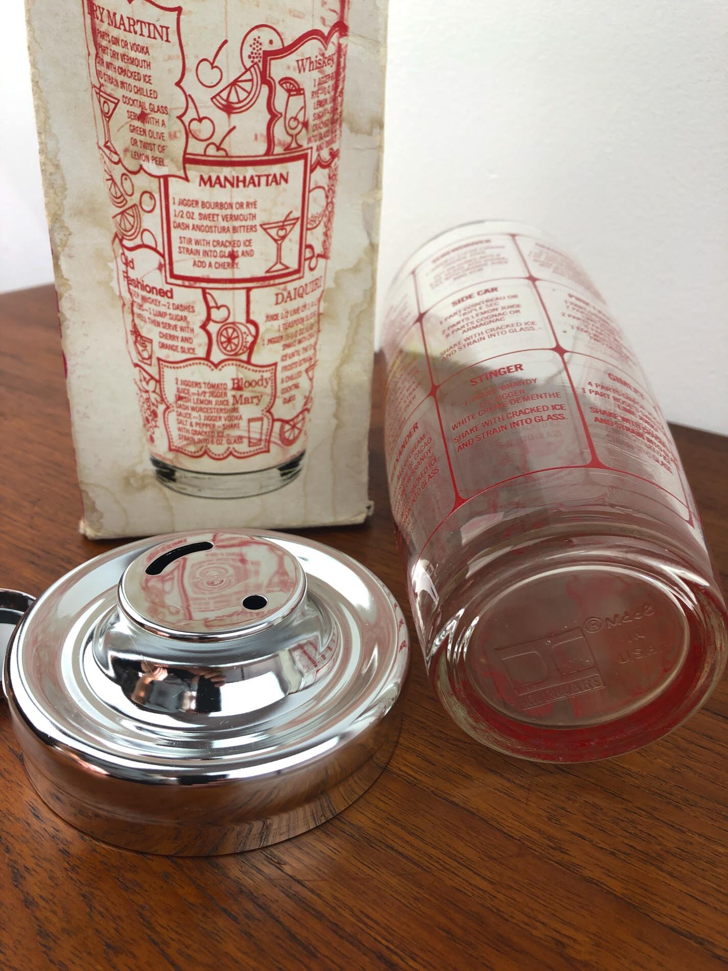 Irvinware Recipe Cocktail Shaker, Vintage Cocktail Shaker, Mid Century