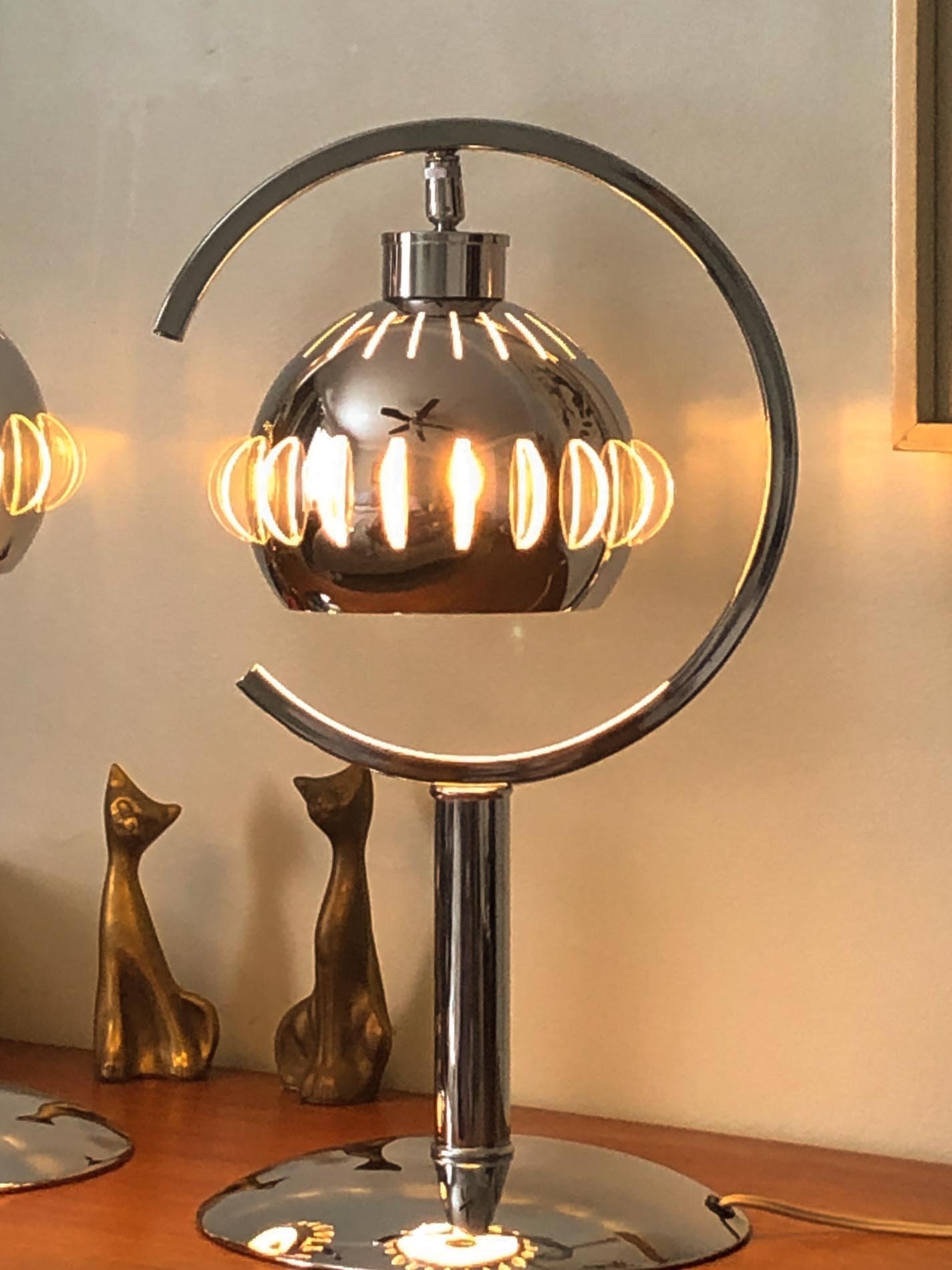 Mid Century Sputnik Table Lamps (Price for Pair), Space Age Table Lamps