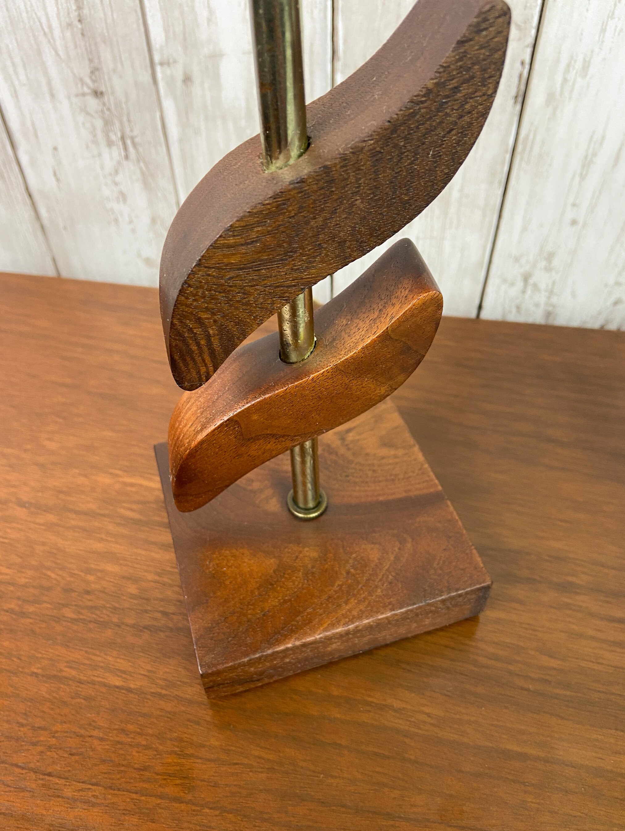 RESERVEDMCM Bedside Lamps Mid Century Walnut Lamps MCM Nightstand Lamps Bedside Lamps Vintage