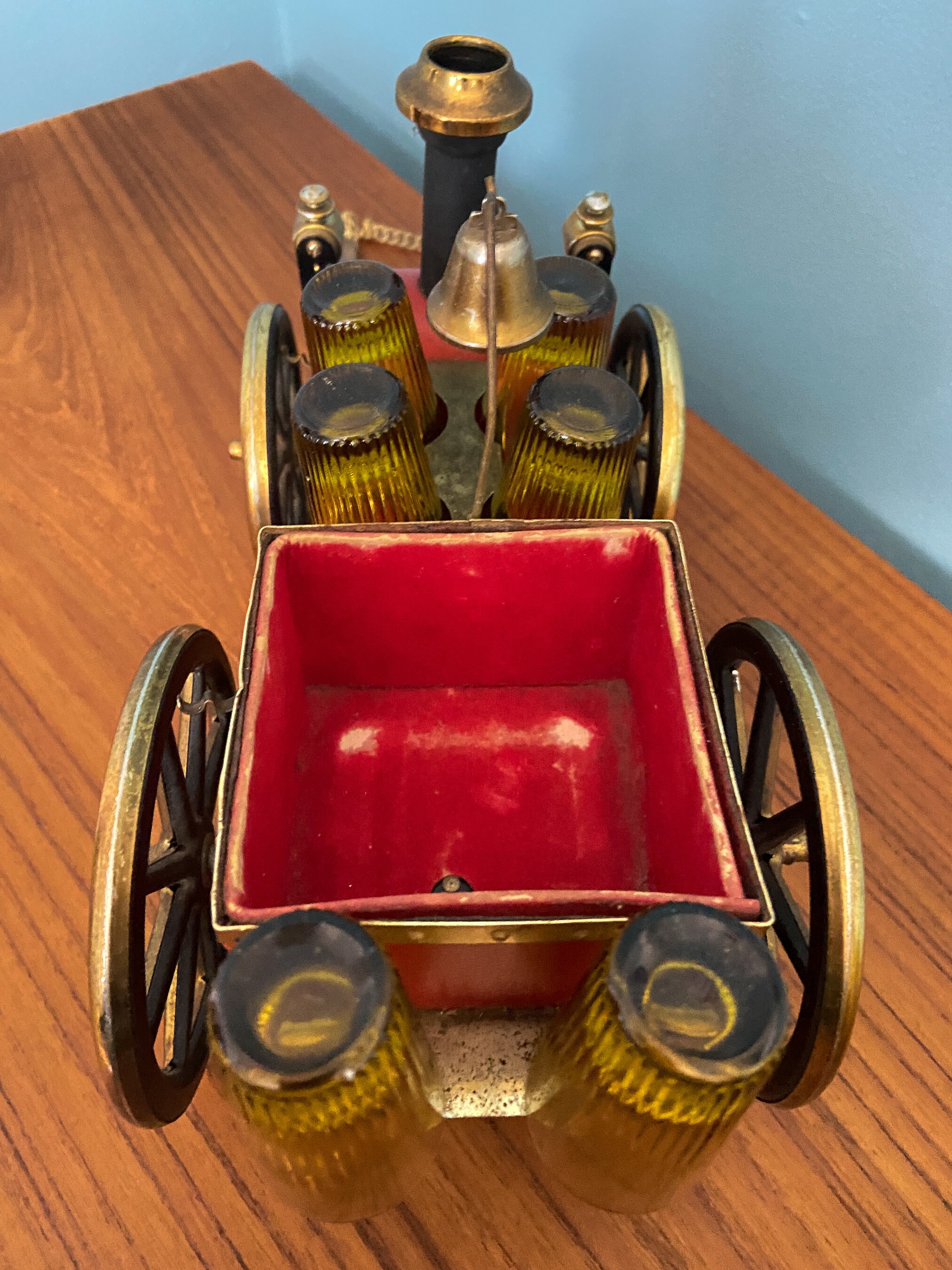 Vintage Fire Engine Decanter Music Playing Fire Engine Decanter Novelty