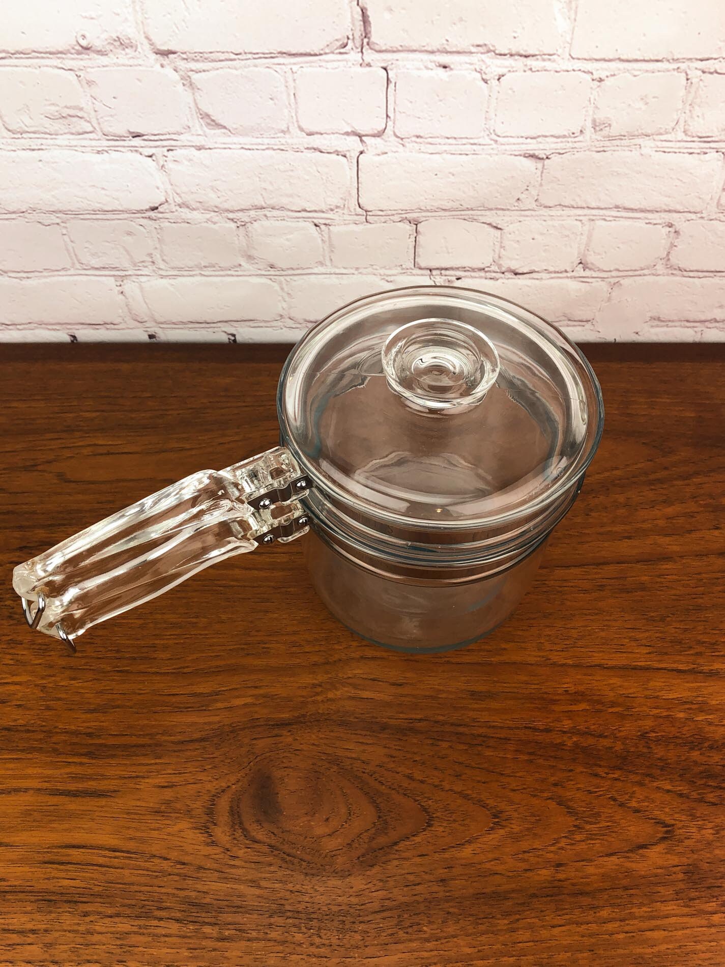 Pyrex Double Boiler, Flameware Double Boiler, Vintage Pyrex Boiler