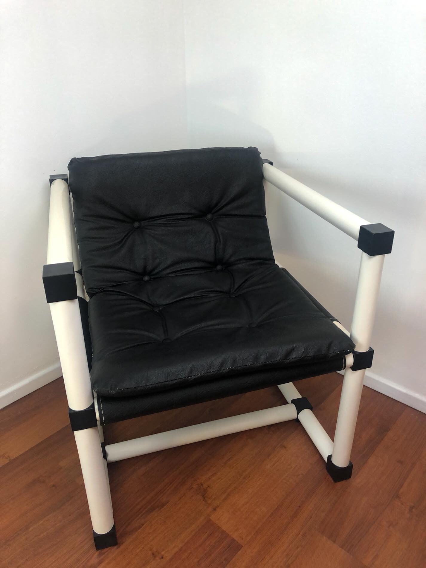 RESERVEDVintage Tube Chair Mid Century Modern Vinyl Chair Indoor