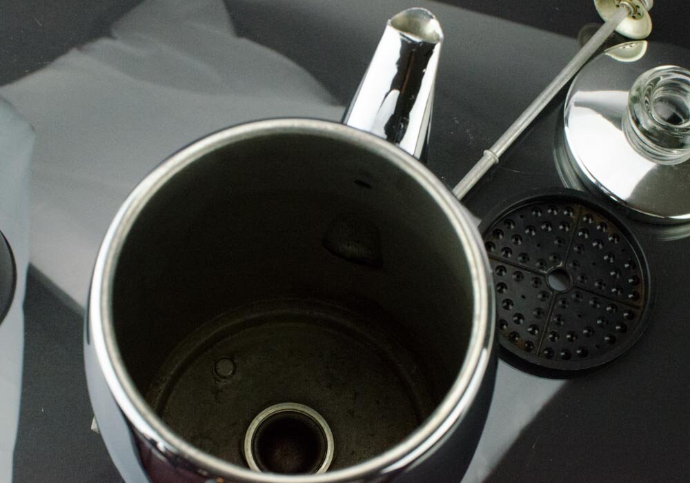 General Electric Automatic Coffee Maker, Vintage Chrome Percolator