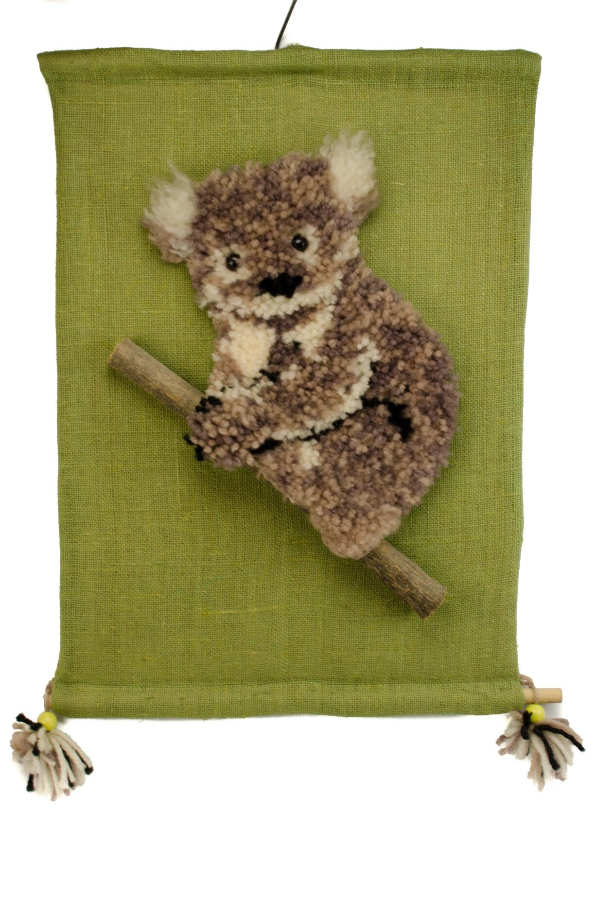 Koala Wool Wall Hanging, Boho Wall Art, Koala Lover