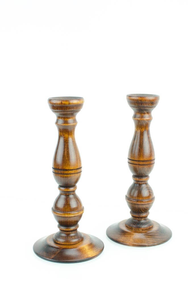 Rustic Wooden Candle Sticks Maple Wood Baribocraft Canada