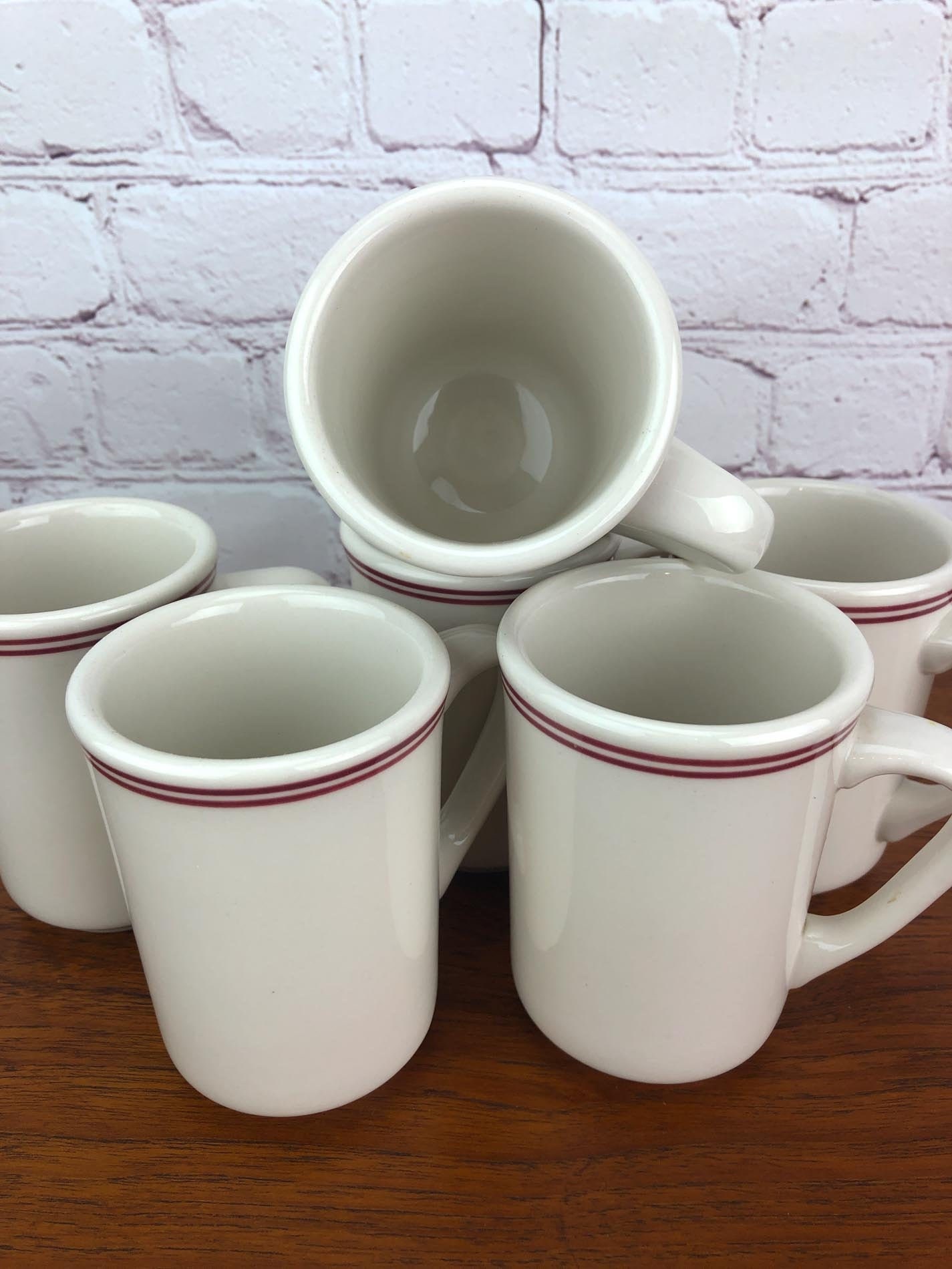 Buffalo Coffee Mugs(6), Vintage Buffalo China, Buffalo Restaurant Ware Mugs