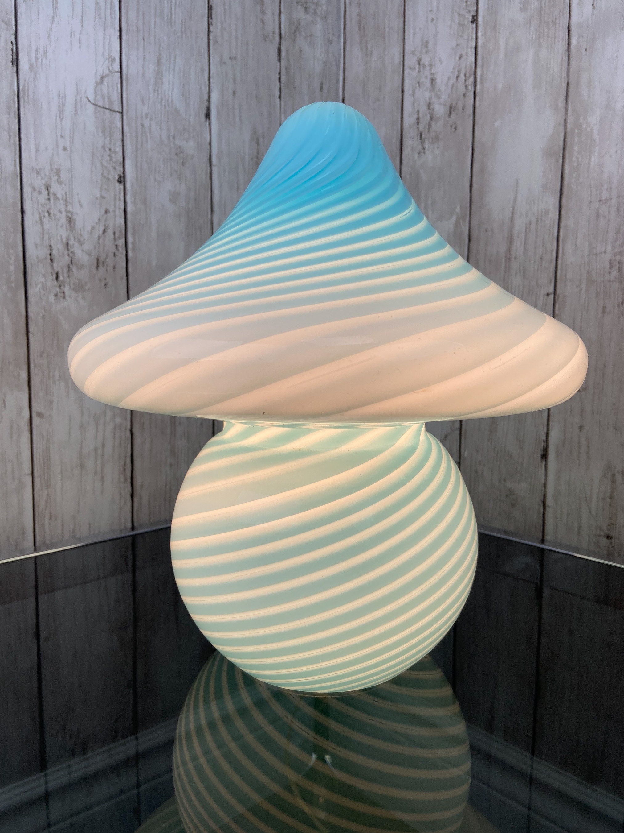 ON HOLDMurano Mushroom Lamp Murano Mushroom Glass Lamp Murano Swirl