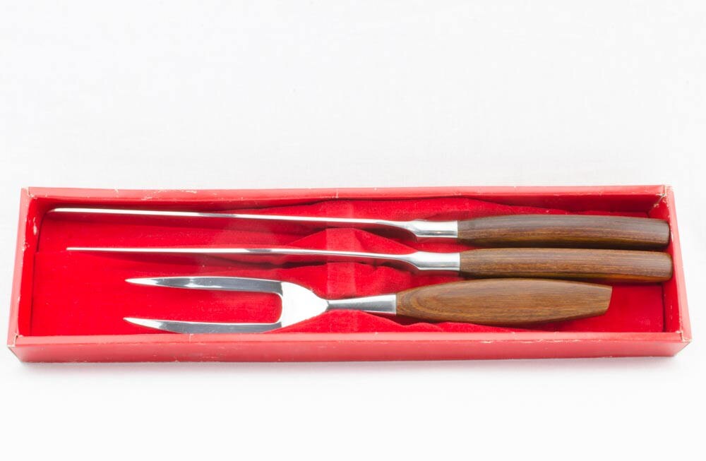 Rosewood Carving Set Rosewood Handles Made in Japan