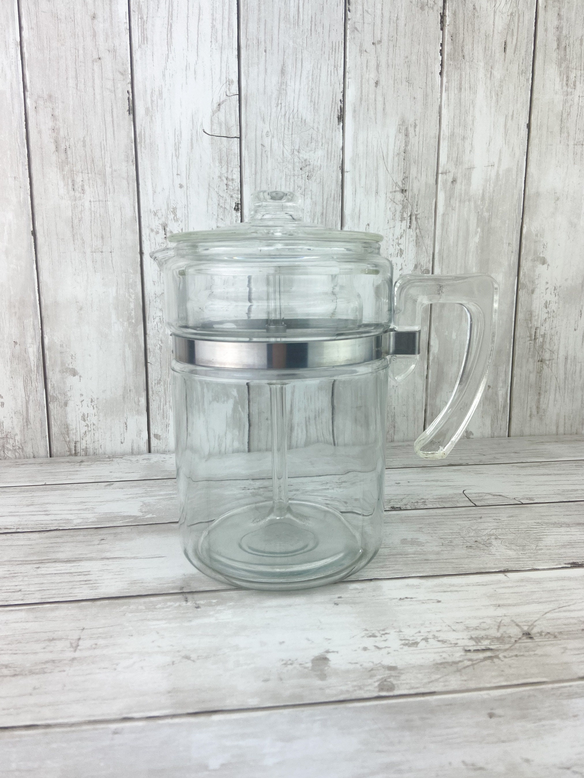 Pyrex Percolator 7826B, 6 Cup Percolator, Made in USA, 1950's