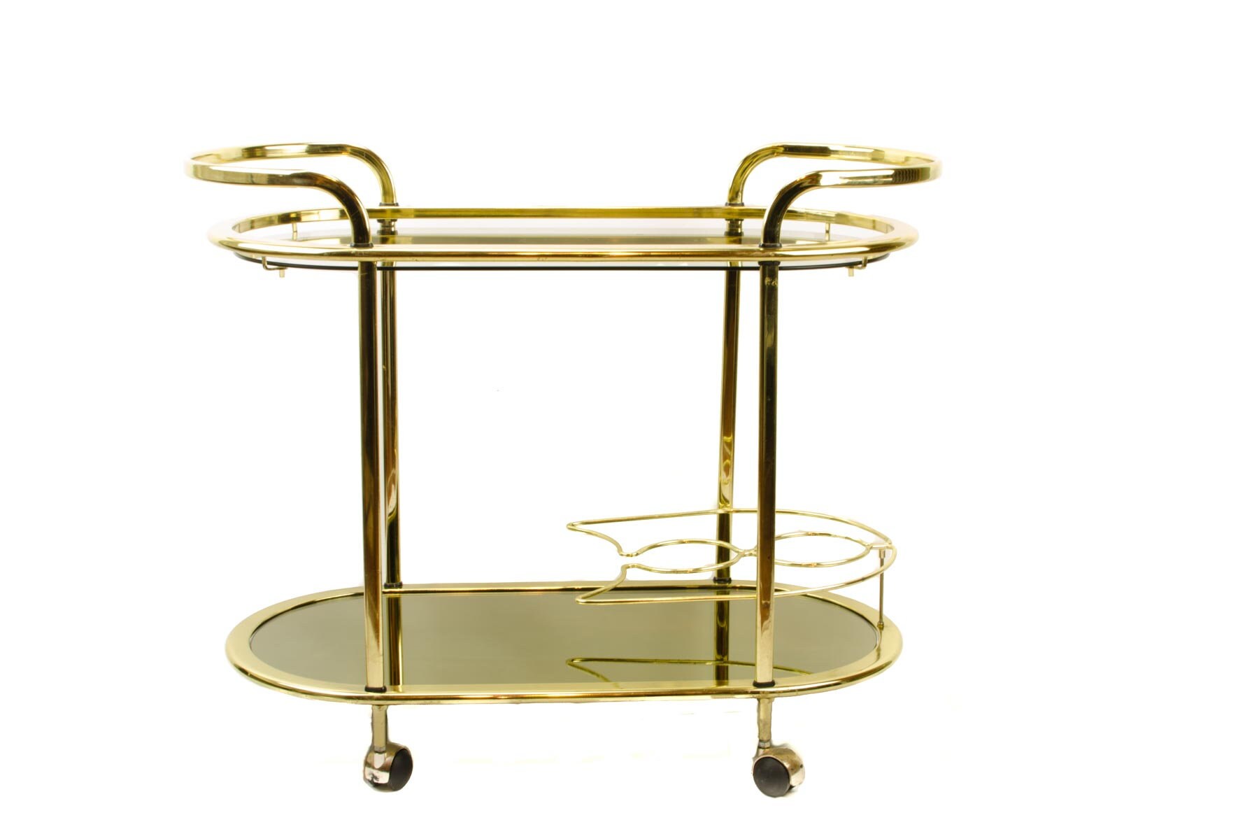 Vintage Brass Plated Bar Cart, Vintage Bar Cart, Mid Century Bar Cart