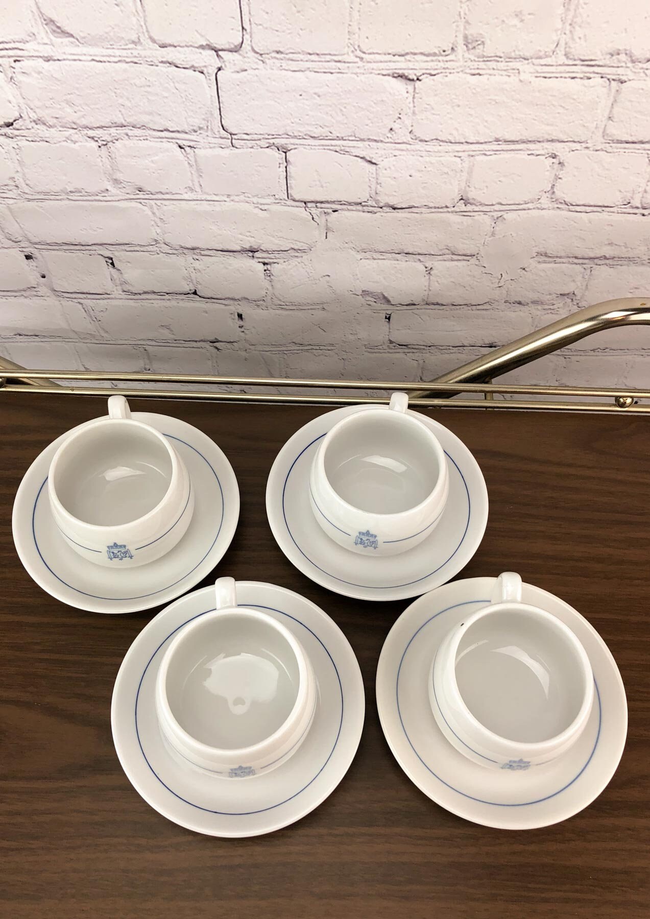 Porsgrund Norway Cups(4) and Saucers(4), Norwegian Army ...