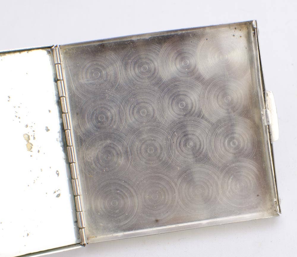 Sterling Silver Compact Mirror / Art Nouveau Compact by Dorel, Montreal