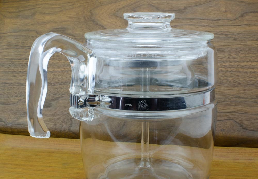 Pyrex 9 Cup Flameware Coffee Pot, 7759 B, 9 Cup Percolator