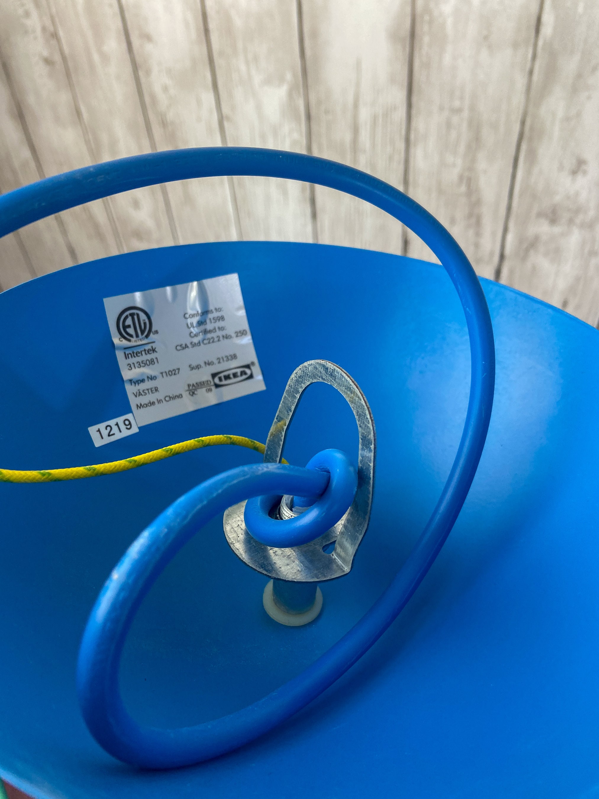 Vintage Ikea Light Blue Väster T1027 Pendant Led by K Hagberg M Hagberg