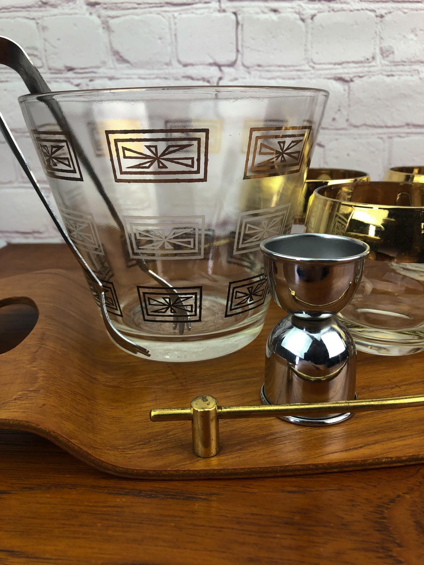 Mid Century Barware Package, MCM Barware, Barware Package, Starburst