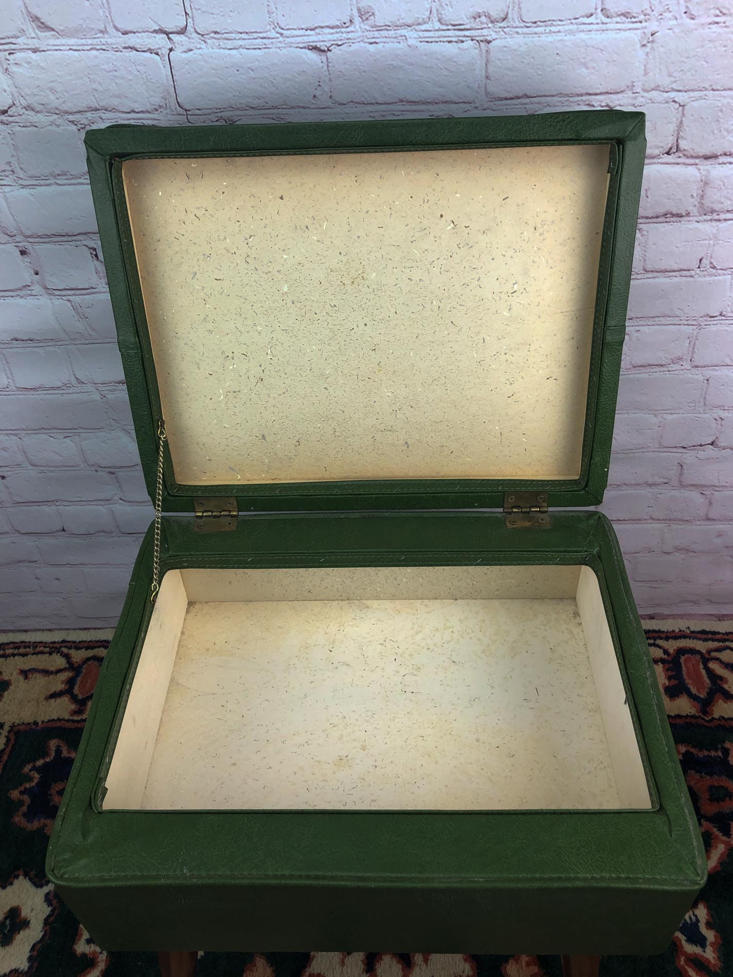 RESERVED for LainSewing Stool, Mid Century Footstool, Sewing Storage