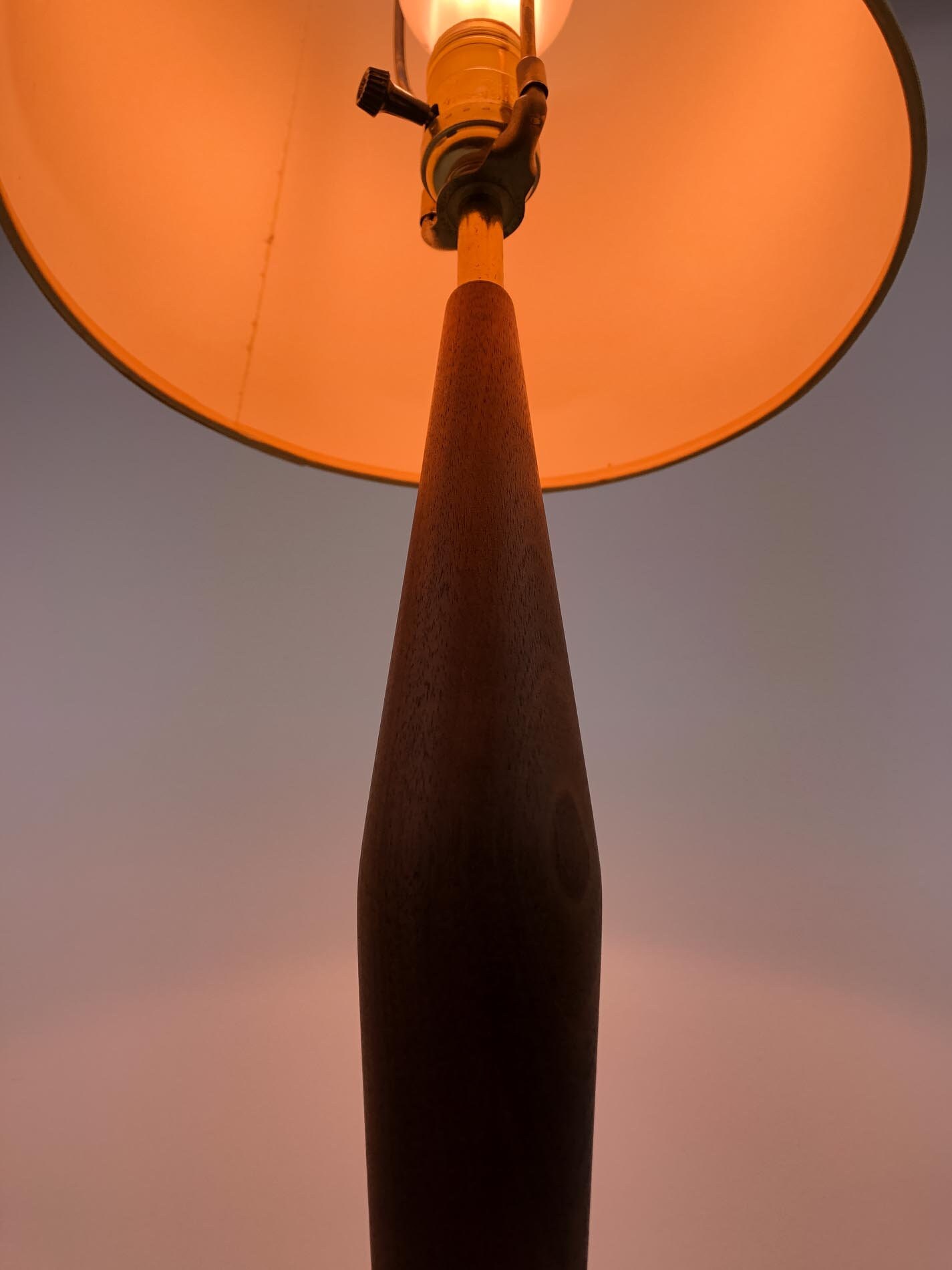 Teak Table Lamp, Mid Century Table Lamp, Teak Bedside Lamp