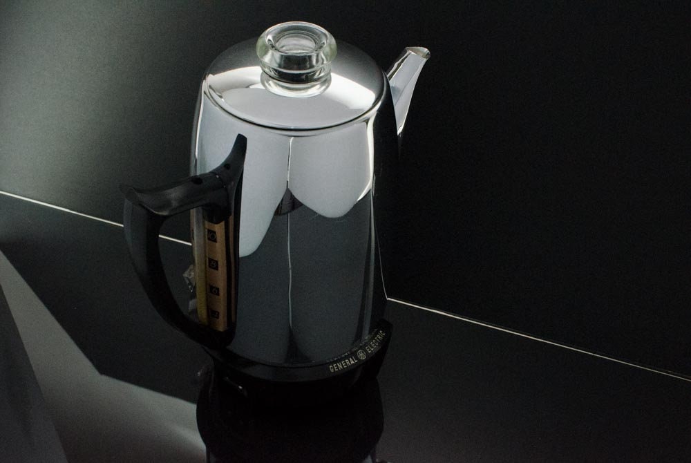 General Electric Automatic Coffee Maker, Vintage Chrome Percolator