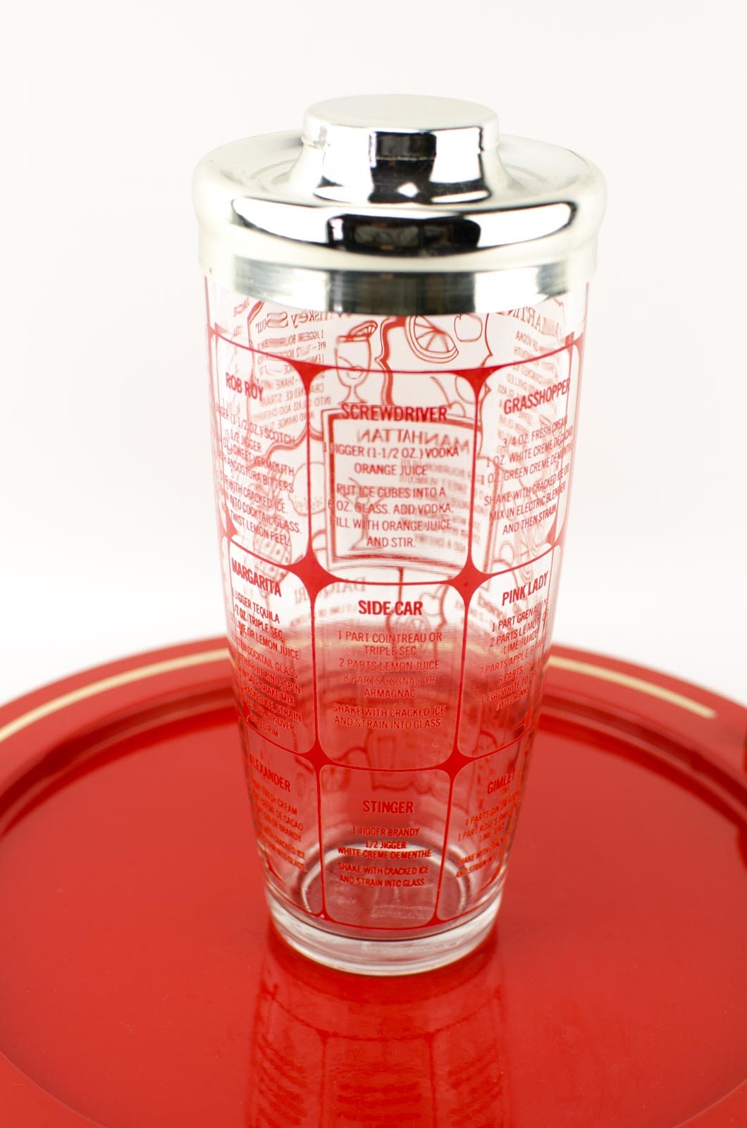 Irvinware Recipe Cocktail Shaker, Vintage Cocktail Shaker, Mid Century