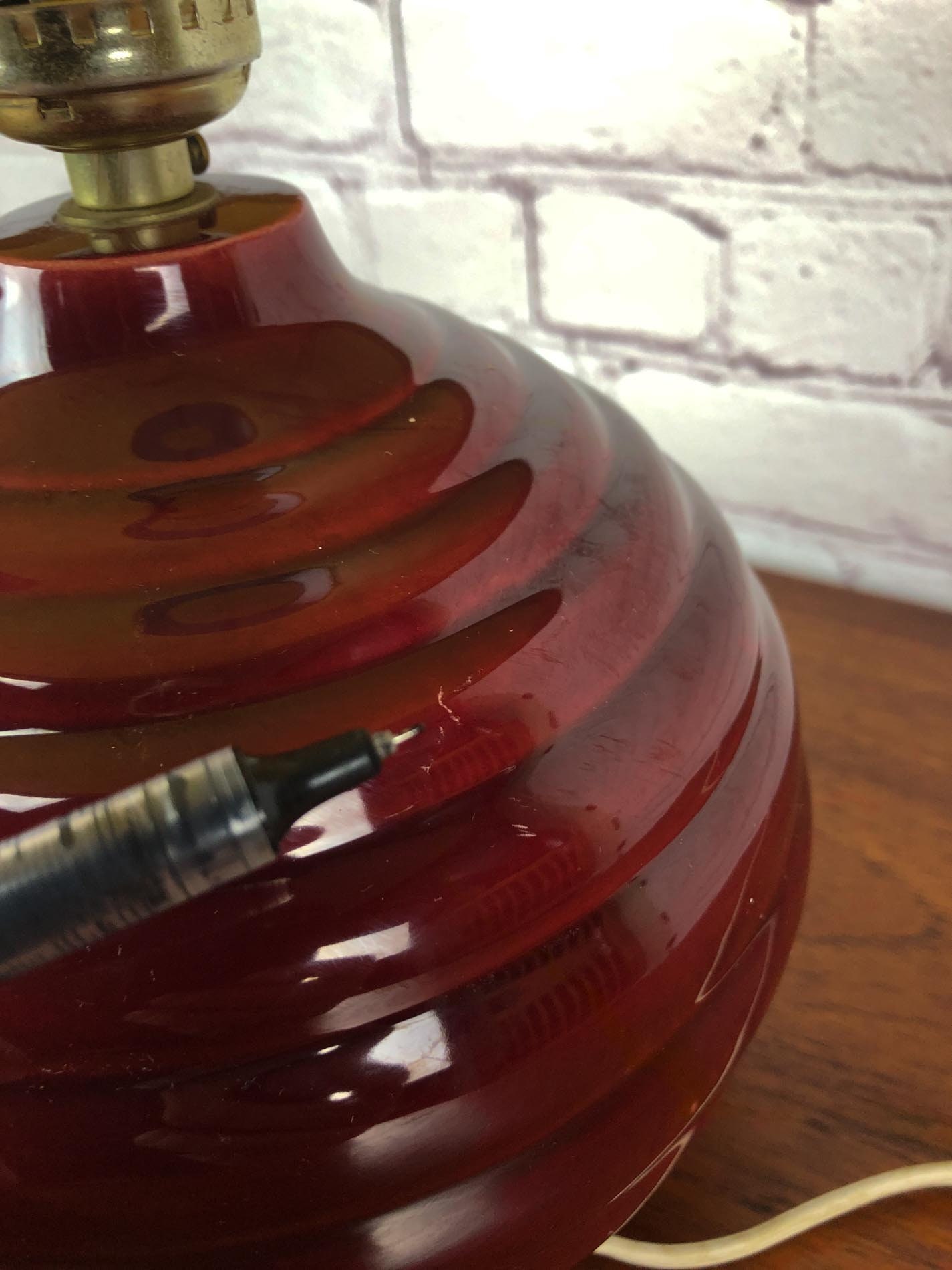 Mid Century Ceramic Lamp, MCM Table Lamp, Vintage Ceramic Lamp