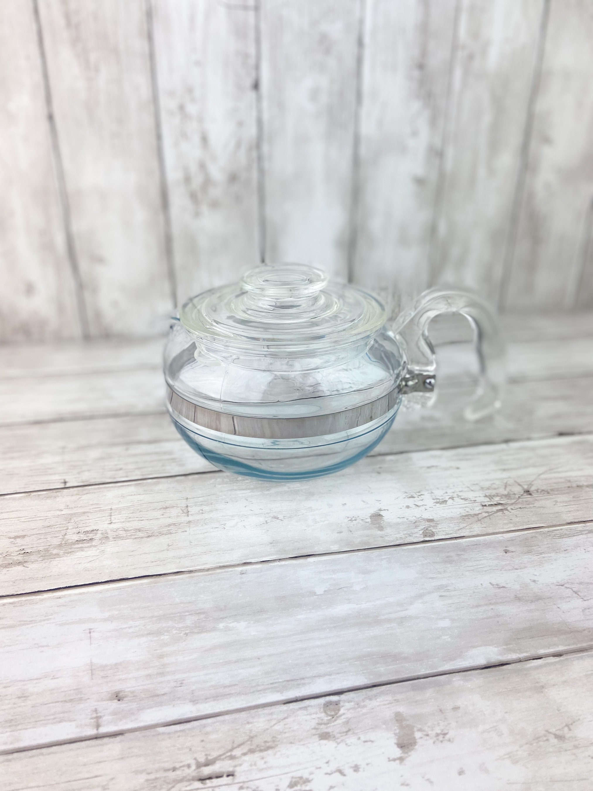 Pyrex Teapot Clear Glass Flameware Pyrex Flameware 8446 B