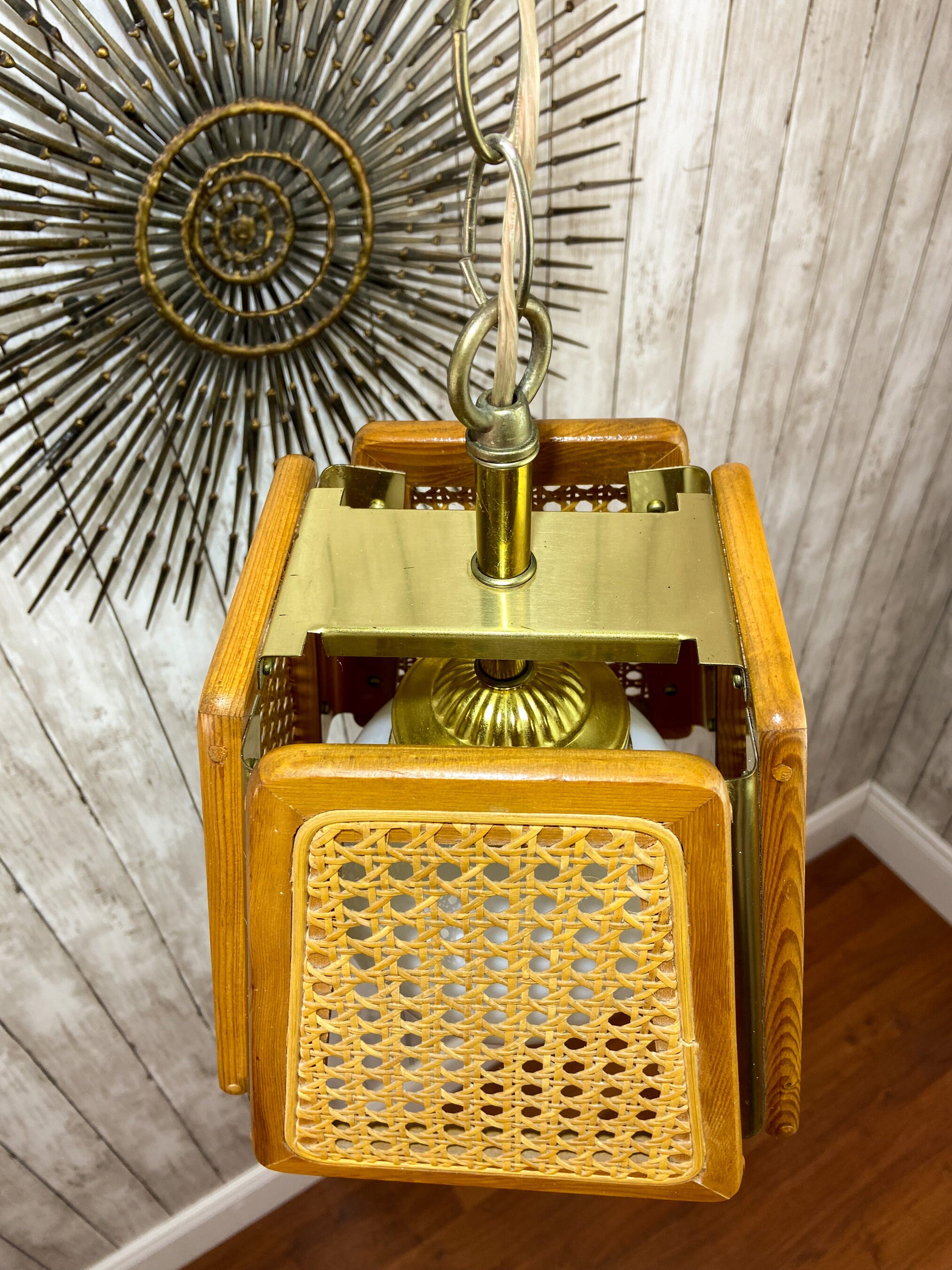 Wicker Light Fixture Marcel Breuer Style Cesca Light Woven Rattan Light Fixture Mid Century