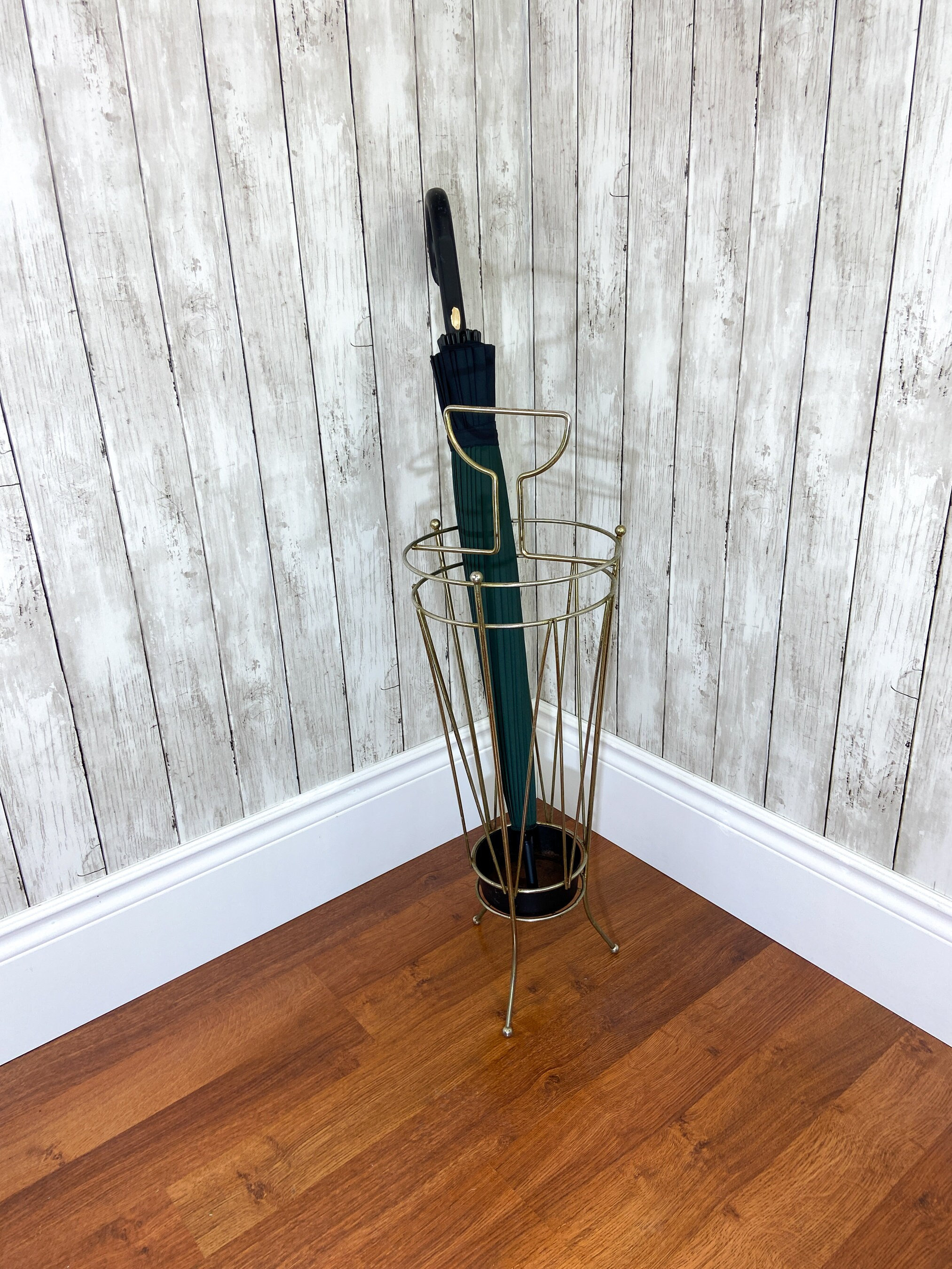 Vintage Umbrella Stand Mid Century Umbrella Stand Brass Umbrella Stand