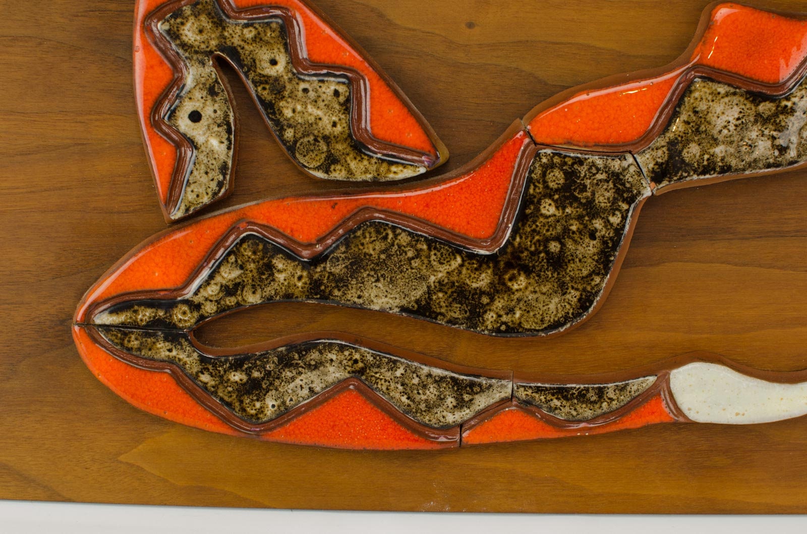 Chalvignac Ceramic Wall Art, Mid Century Ceramic Mosaic Wall Plaque by