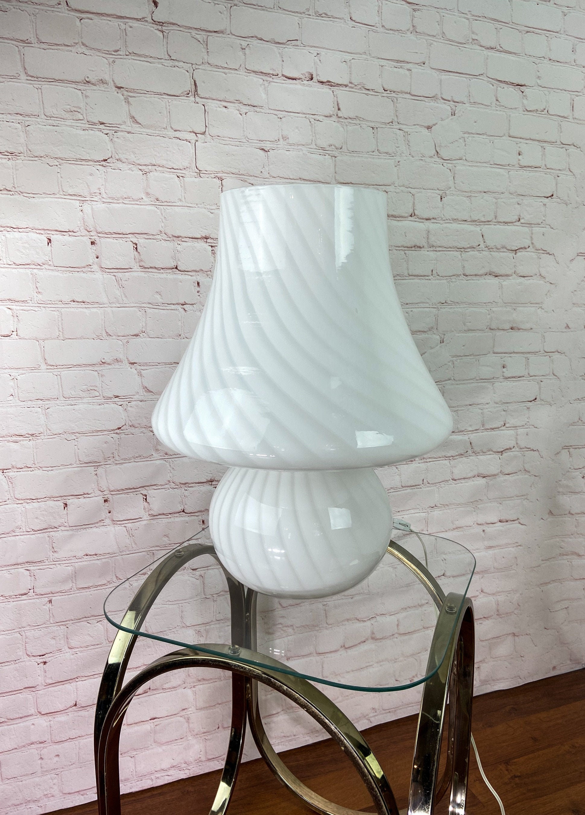 Murano Mushroom Lamp Murano Mushroom Glass Lamp Murano Swirl Mushroom