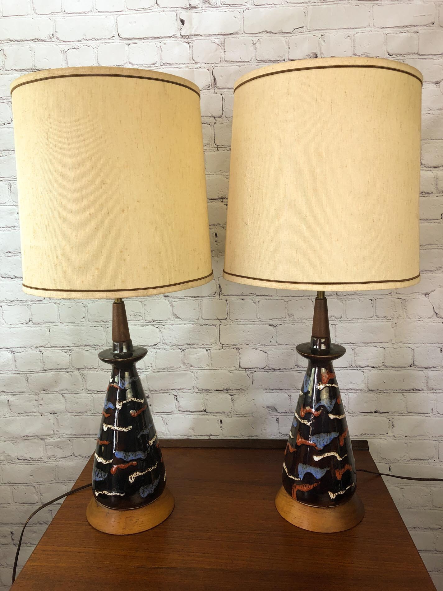 ON HOLDFat Lava Table Lamps(Price for Pair), Maurice Chalvignac Art
