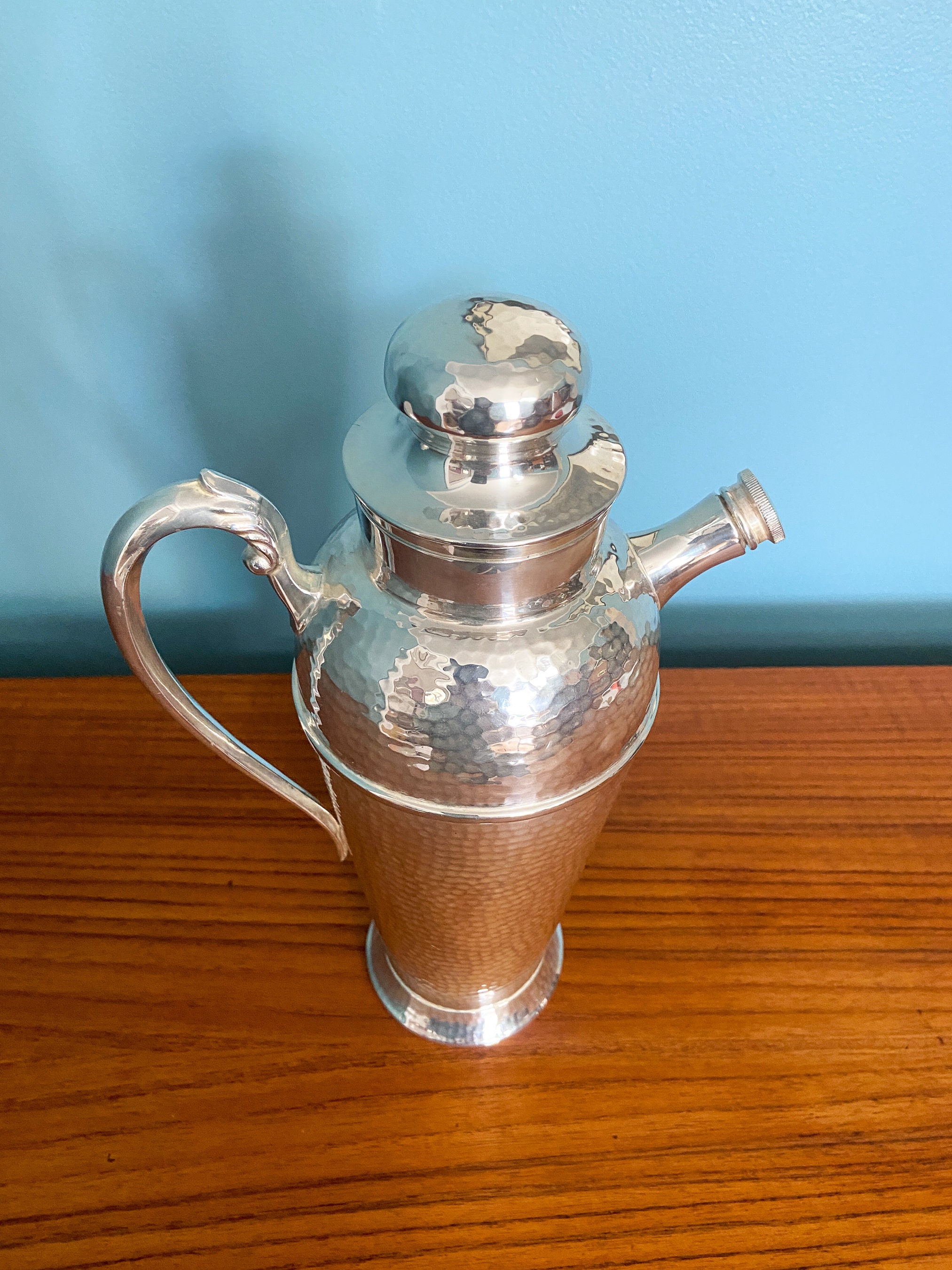 Art Deco Shaker Art Deco Cocktail Shaker Hammered Cocktail Shaker