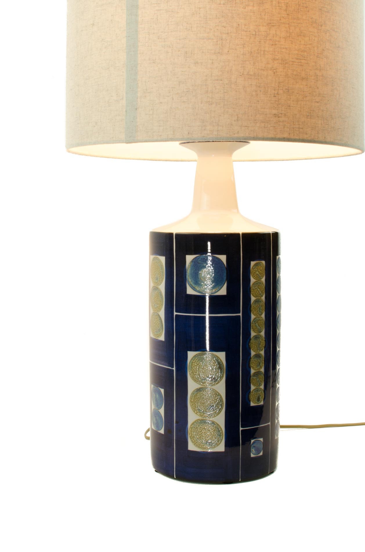 Danish Table Lamp, Royal Copenhagen with Fog and Morup Royal 7 Tenera