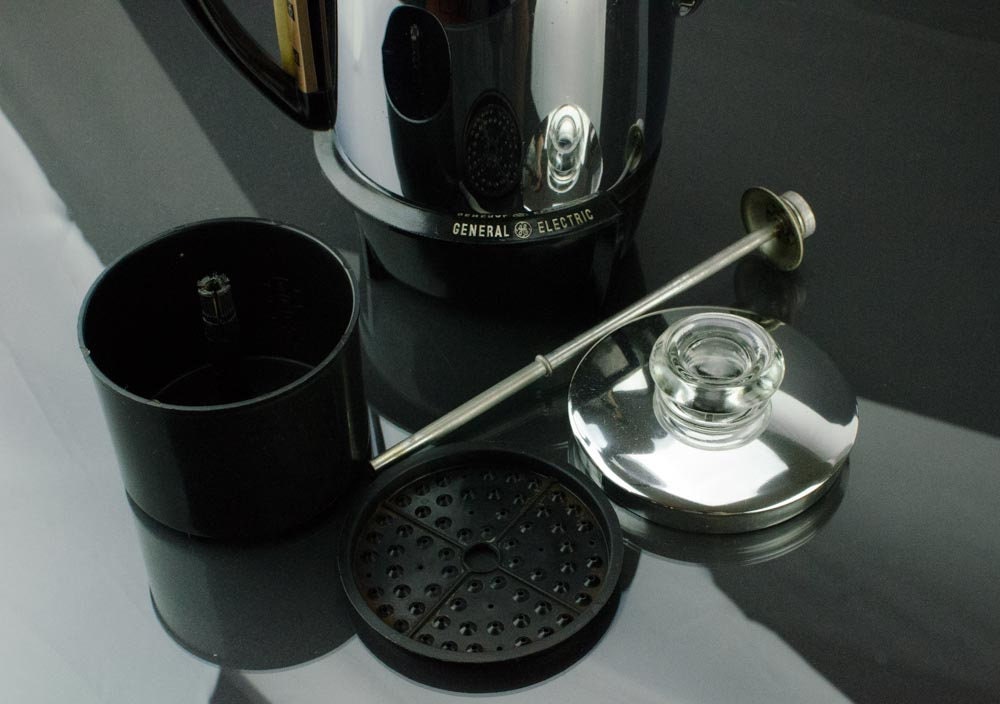 General Electric Automatic Coffee Maker, Vintage Chrome Percolator