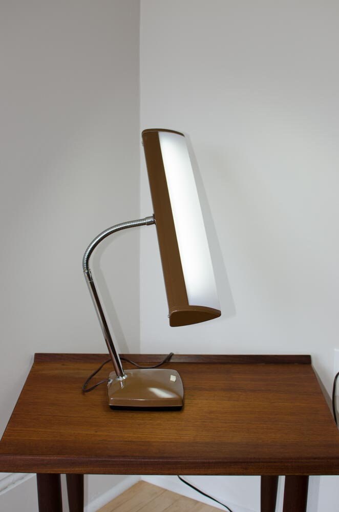 Vintage Gooseneck Adjustible Desk Lamp Industrial Tin And Chrome Vintage Gooseneck Adjustible Desk Lamp Industrial Tin And Chrome Imar Made In Japan