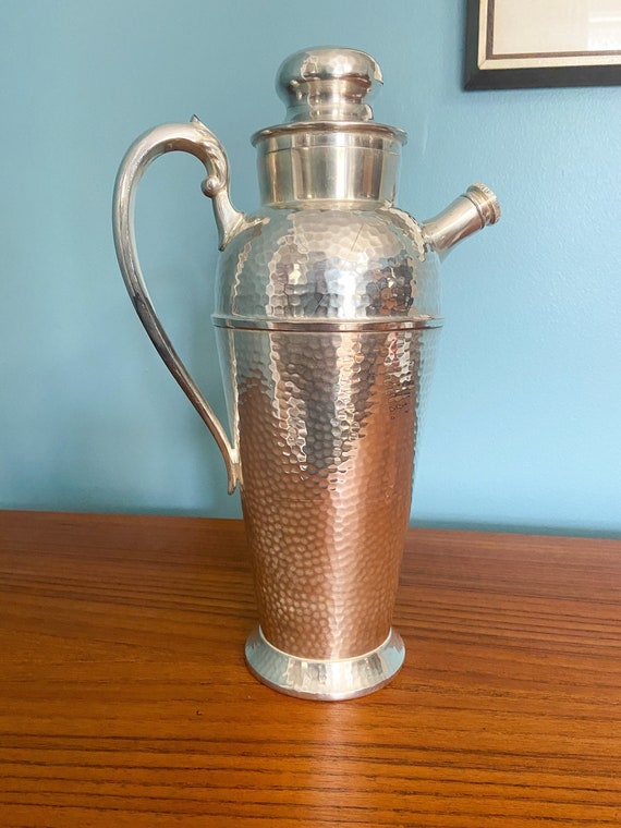 Art Deco Shaker Art Deco Cocktail Shaker Hammered Cocktail Shaker