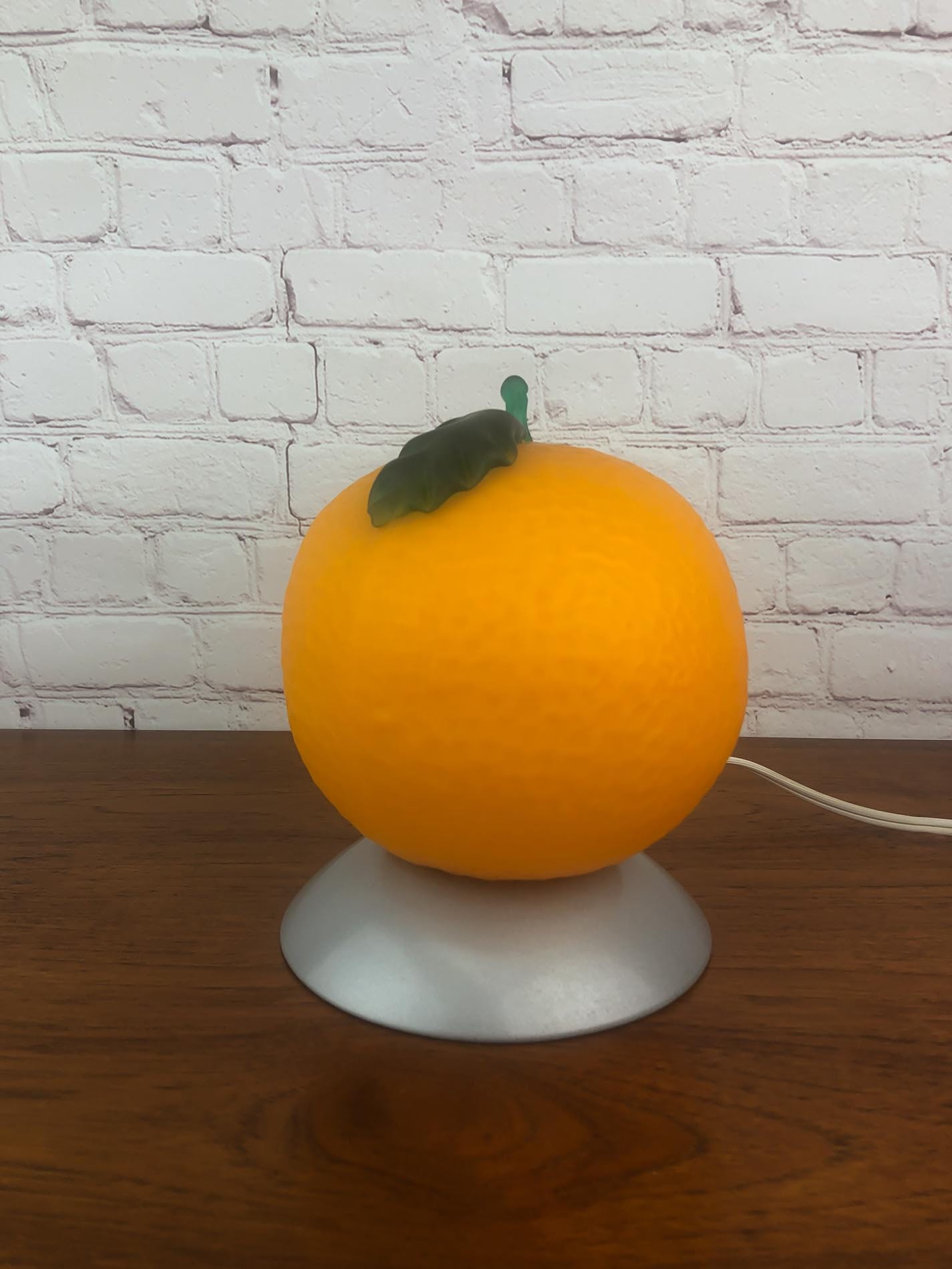 Ikea Orange Lamp, Ikea Orange Fruit Lamp, Glass Orange Lamp, Vintage Ikea Lighting