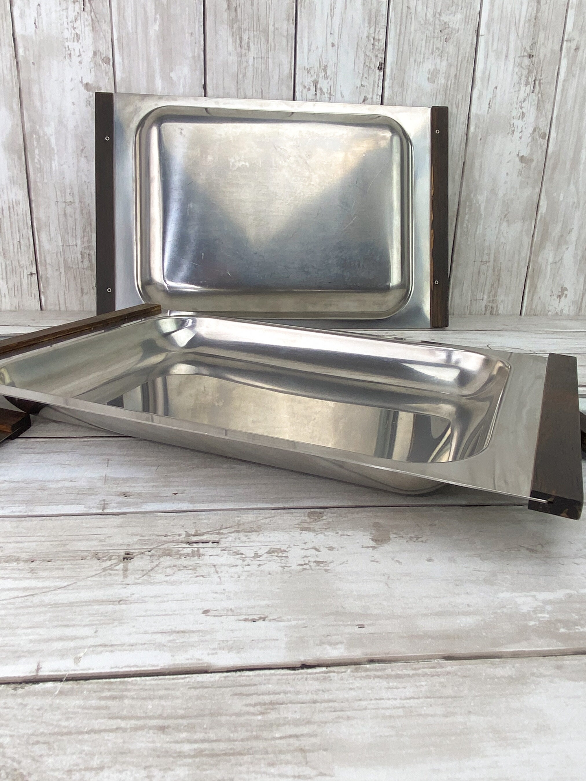 Stainless Steel Serving Trays Scandinavian Stainless Steel Trays Mid
