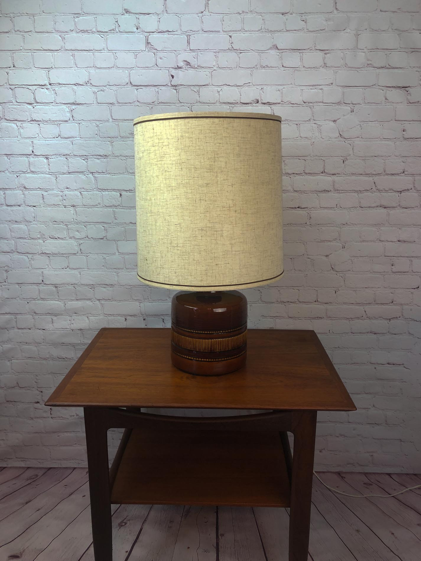Mid Century Ceramic Table Lamp, MCM Lamp, Boho Table Lamp
