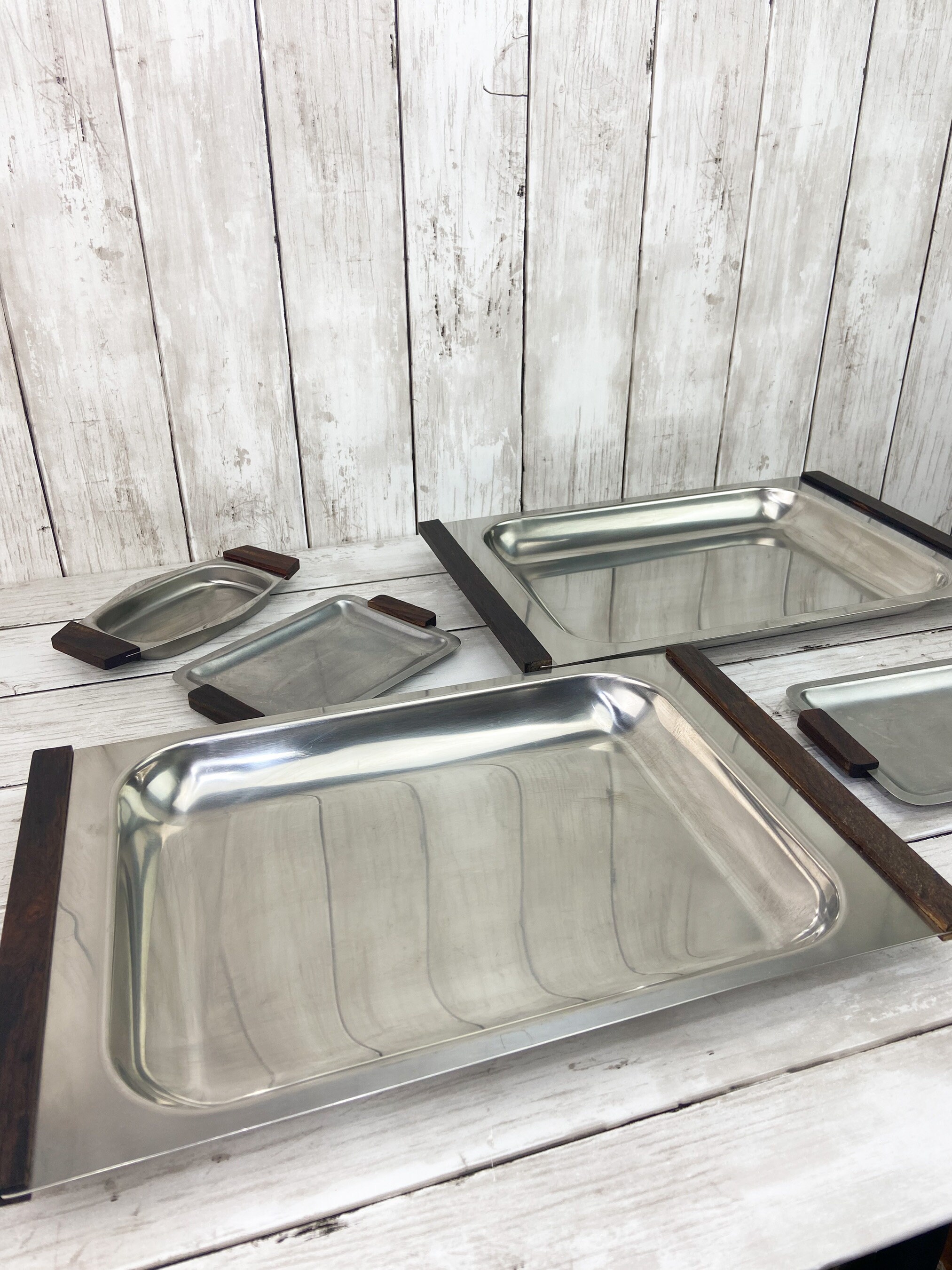 Stainless Steel Serving Trays Scandinavian Stainless Steel Trays Mid