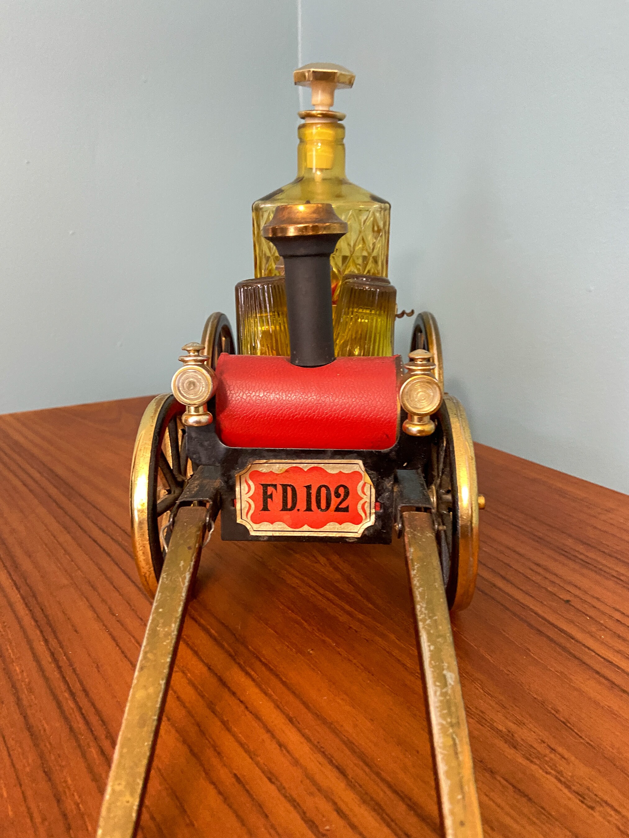 Vintage Fire Engine Decanter Music Playing Fire Engine Decanter Novelty
