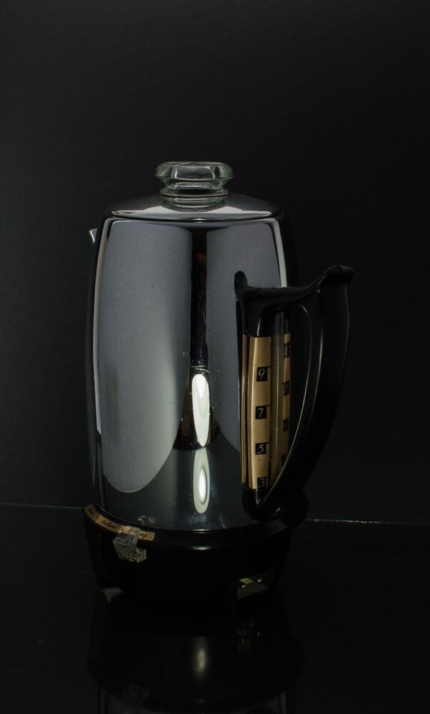 General Electric Automatic Coffee Maker, Vintage Chrome Percolator