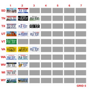 RC Car USA Licence Plates – American Scale Number Plate Accessories 1/5 1/8 1/10 1/12 1/14 1/18 1/24 image 7