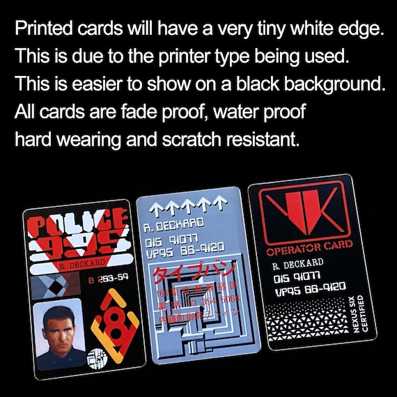 Blade Runner Rick Deckard Wallet Card Set - 2019 Movie Prop Cards