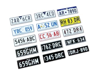 Scale Australian Mini Plastic Number License Plates Pair for RC Car Drift 1/5 1/8 1/10 1/12 1/14 1/18 1/24