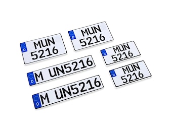 RC Model Car Truck German Scale Number License Plates Plate 1/8 - 1/10 - 1/14 - 1/18