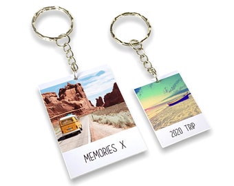 Personalised Photo Keyring – Custom Name or Message Gift for Loved Ones