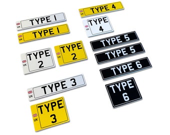 1:14 Scale UK British RC Mini Plastic Number / License Plates Pair for Car Drift