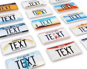 1/18 scale model car assorted USA 1990s license plates state