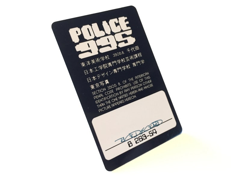 Blade Runner Rick Deckard Wallet ID Card 2019 Movie Prop Etsy